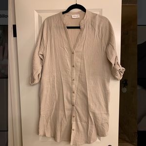Cream linen dress